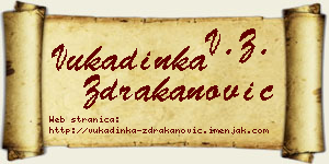 Vukadinka Ždrakanović vizit kartica